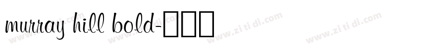 murray hill bold字体转换